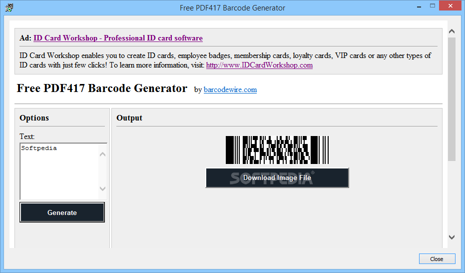 Pdf417 barcode generator driver license