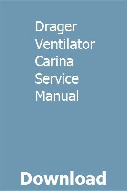 Drager v500 ventilator user manual